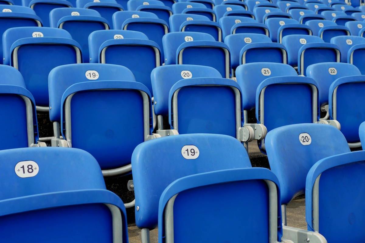 A Group Of Blue Chairs